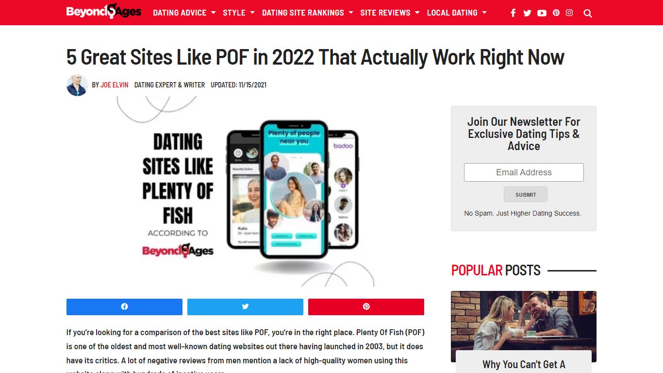 5 Great Sites Like POF in 2022 That Actually Work Right Now - Beyond Ages